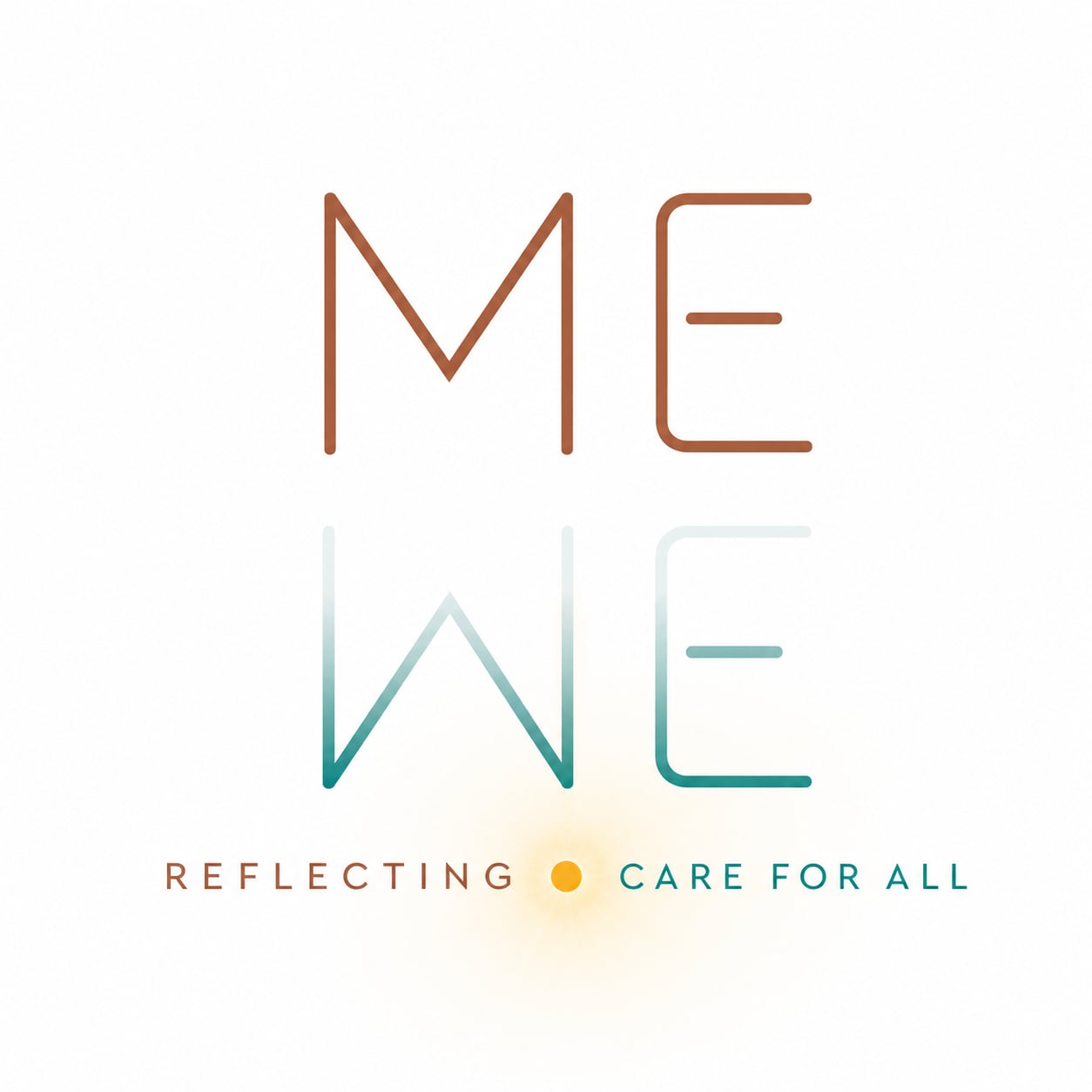 MeWe logo with the tagline Reflecting Care For All